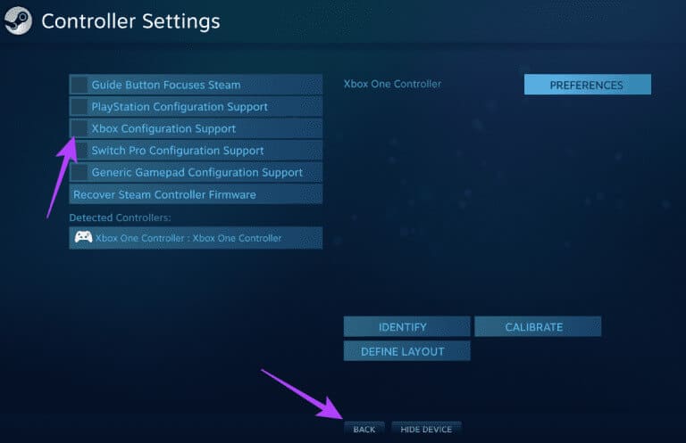 Disable-Xbox-Controller-Support-768x497-1 أفضل 7 إصلاحات لعمل وحدة التحكم في الألعاب مثل الماوس على Windows 11