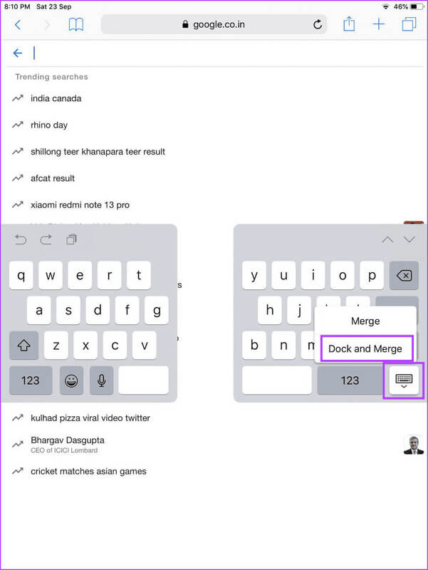 Dock-iPad-keyboard كيفية تكبير لوحة المفاتيح على iPhone وiPad