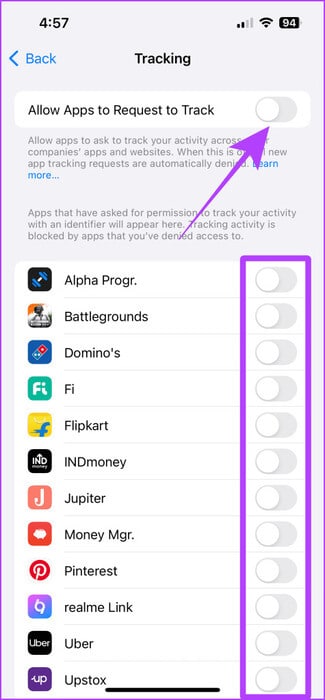 Dont-Allow-Apps-to-Track-on-iPhone-475x1024-1 5 نصائح نهائية لجعل هاتف iPhone أكثر أمانًا