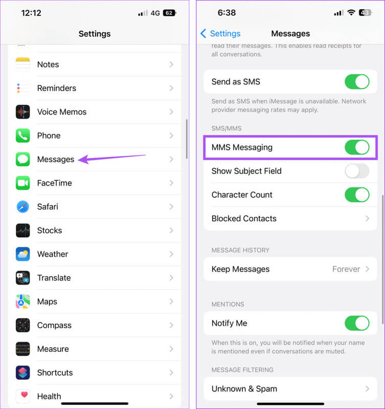 Enable-MMS 8 إصلاحات لعدم عمل أو اختفاء ملفات GIF على iPhone