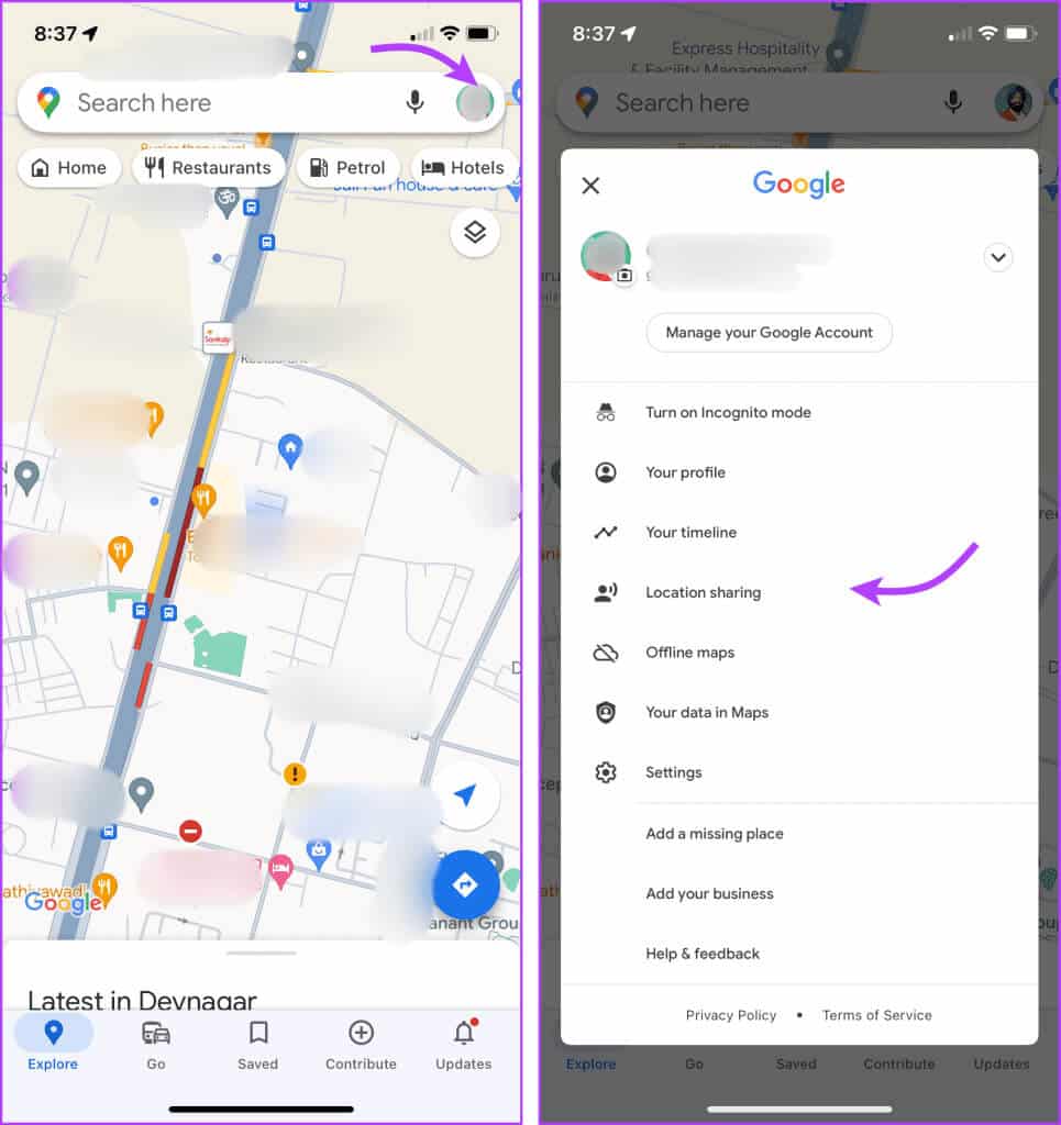 Enable-Sharing-location-in-Google-Maps-1-965x1024-1 كيفية العثور على موقع شخص ما عن طريق رقم الهاتف على Google Maps