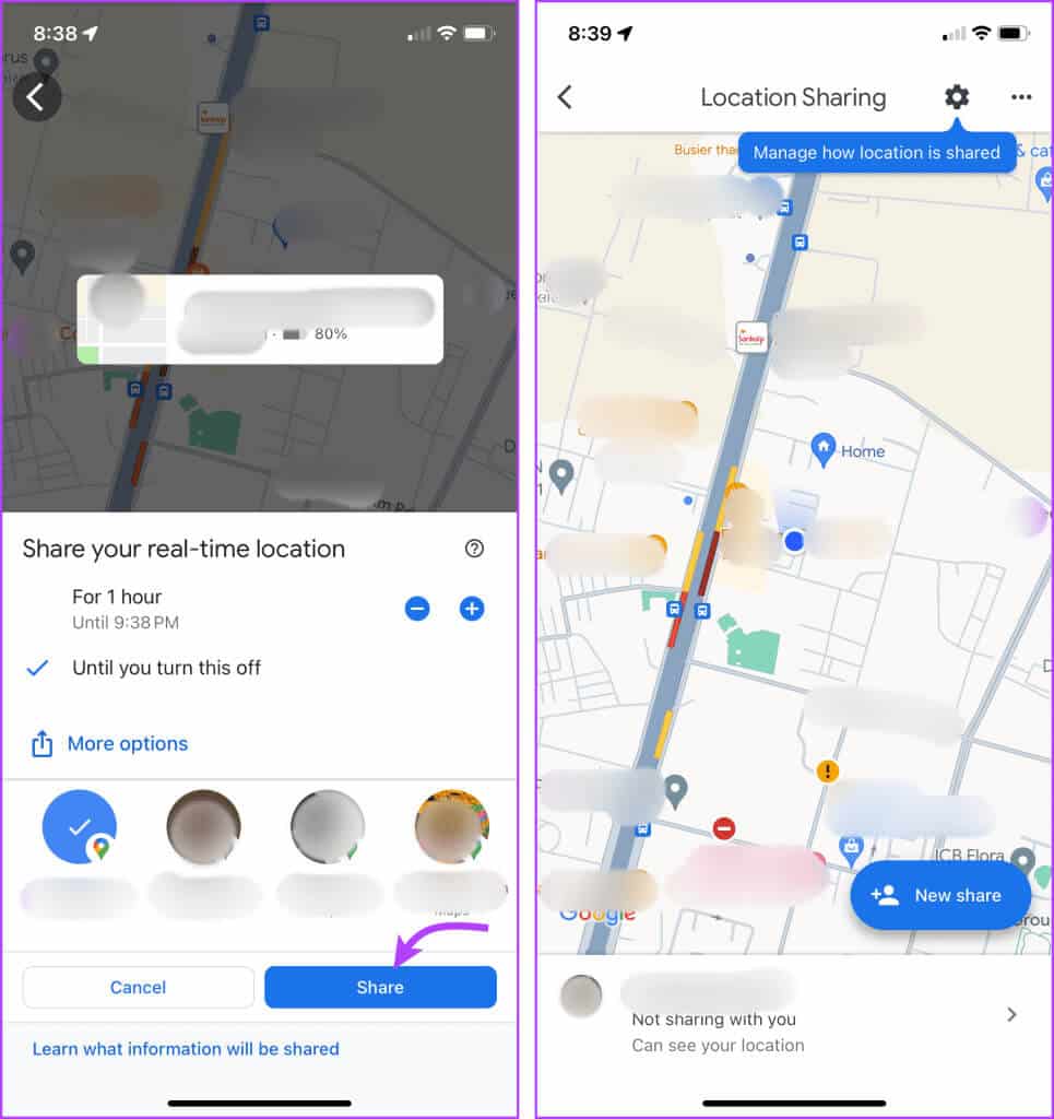 Enable-Sharing-location-in-Google-Maps-3-965x1024-1 كيفية العثور على موقع شخص ما عن طريق رقم الهاتف على Google Maps