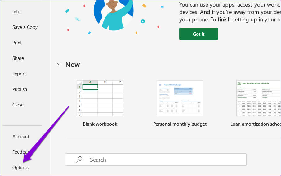Excel-Options-Menu-4 أفضل 7 طرق لإصلاح مشكلة عدم عمل الملء التلقائي في Microsoft Excel على Windows