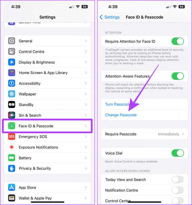 Face-ID-Passcode-Settings-iPhone 5 نصائح نهائية لجعل هاتف iPhone أكثر أمانًا