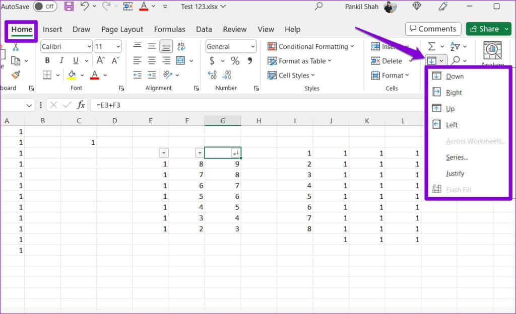 Fill-Command-in-Excel-1024x624-1 أفضل 7 طرق لإصلاح مشكلة عدم عمل الملء التلقائي في Microsoft Excel على Windows