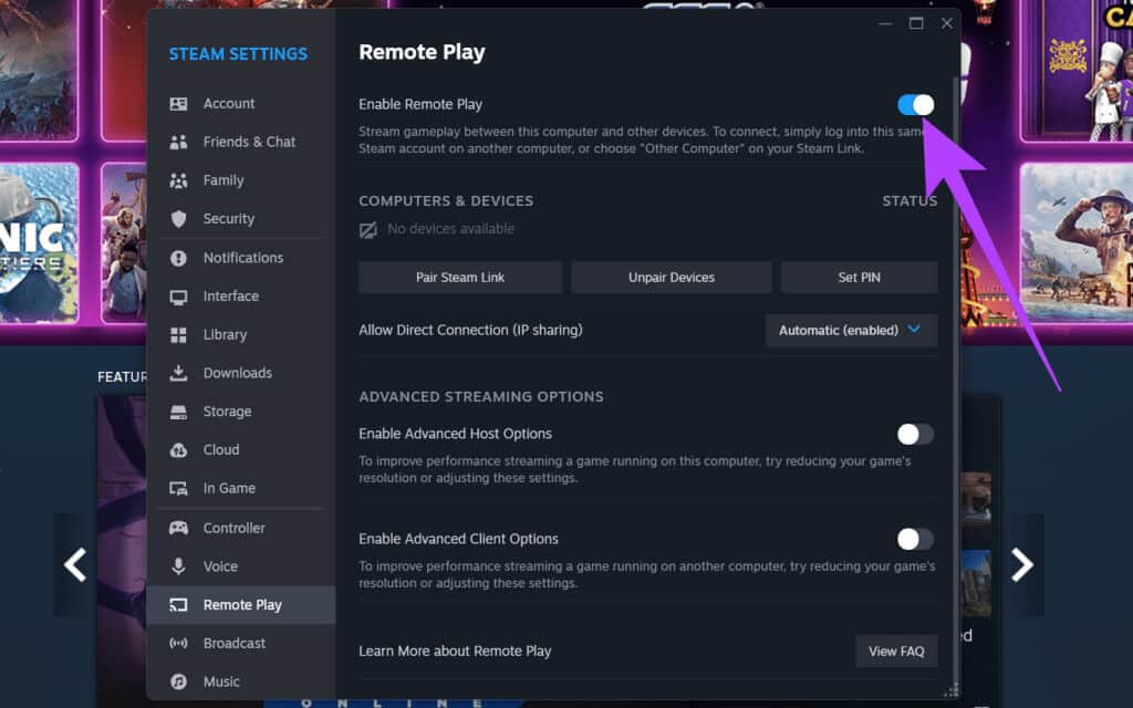 Flip-the-toggle-next-to-Enable-Remote-Play-1024x640-1 اللعب عن بعد في Steam Deck: قم ببث الكمبيوتر الشخصي أو PS5 إلى Steam Deck