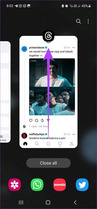 Force-Close-Threads-App 9 طرق لإصلاح عدم عمل او استمرار تعطل تطبيق Threads