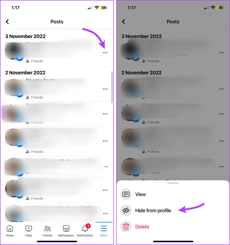 Hide-Previous-Posts-From-Facebook-Profile-1-961x1024-1 كيفية إخفاء جميع المنشورات على Facebook عن الجمهور أو الأصدقاء