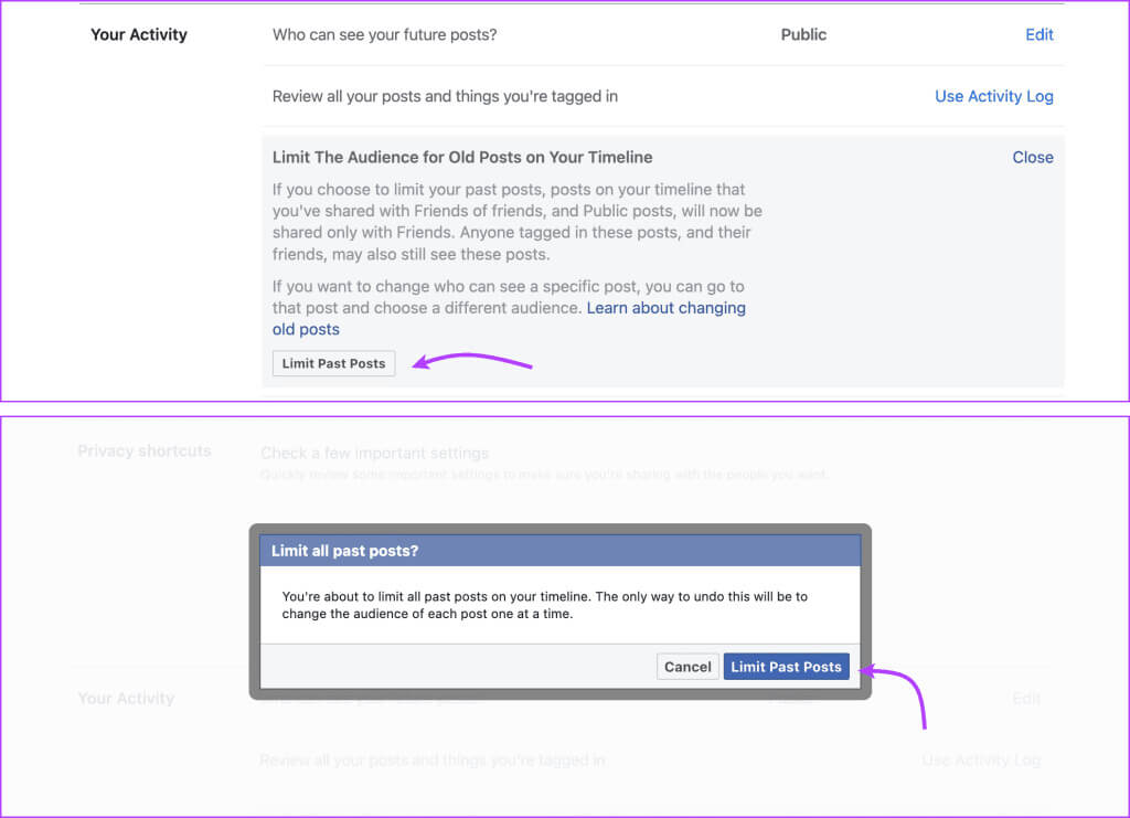 Limit-Past-Posts-on-Facebook-from-web-3-1024x741-1 كيفية إخفاء جميع المنشورات على Facebook عن الجمهور أو الأصدقاء