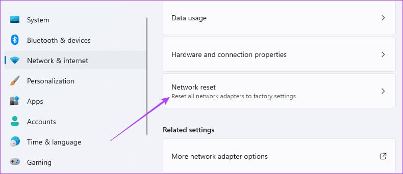 Network-reset-option أهم 7 إصلاحات لخطأ Err_Cache_Miss على Google Chrome وFirefox