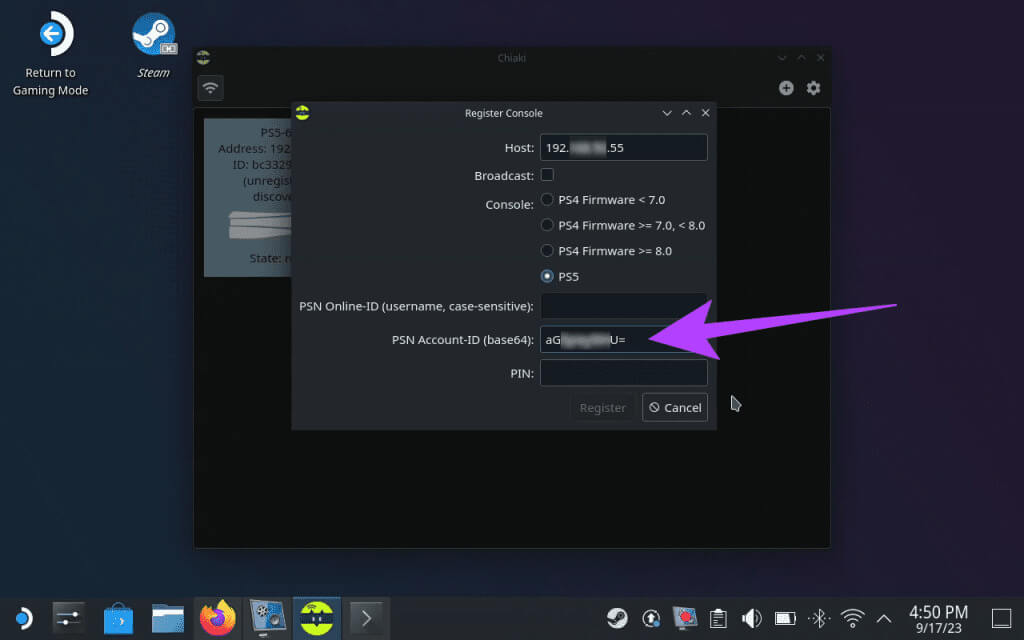 Now-enter-the-account-ID-number-you-just-copied-1024x640-1 اللعب عن بعد في Steam Deck: قم ببث الكمبيوتر الشخصي أو PS5 إلى Steam Deck