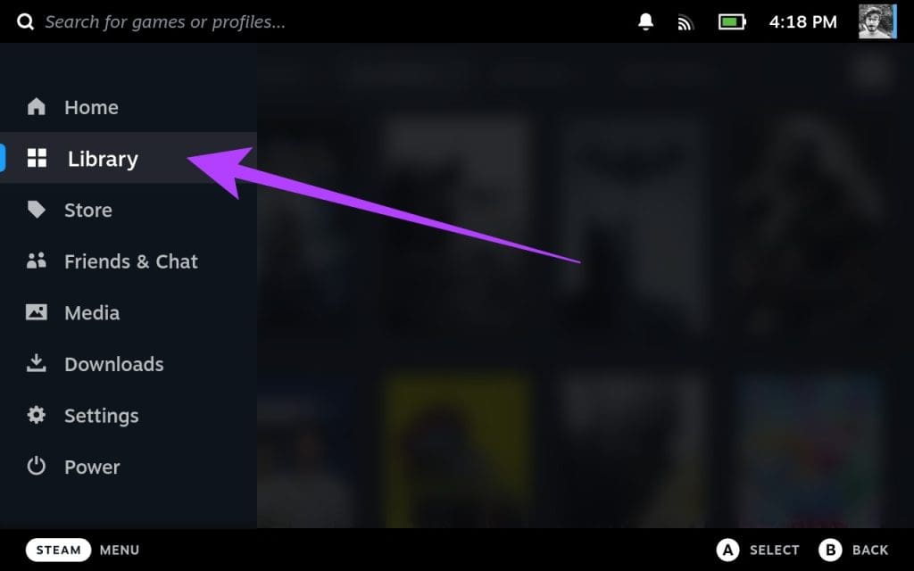 Now-select-Library-1024x640-1 اللعب عن بعد في Steam Deck: قم ببث الكمبيوتر الشخصي أو PS5 إلى Steam Deck