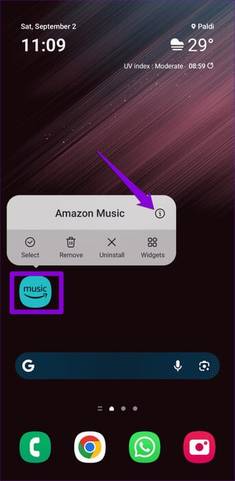 Open-Amazon-Music-App-Info-500x1024-1 أفضل 9 طرق لإصلاح عدم تنزيل Amazon Music على Android وiPhone