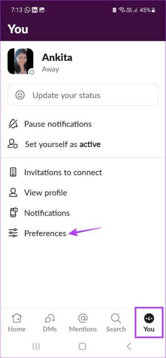 Open-Slack-Preferences-Settings-e1696882539901 كيفية تشغيل Slack Dark Mode على أي جهاز