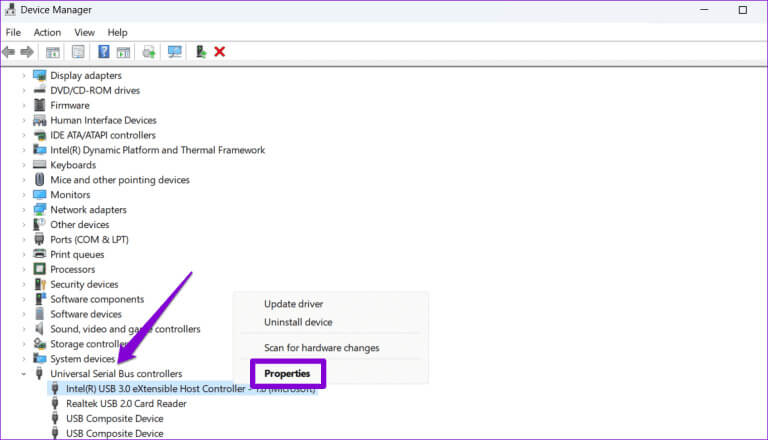Open-USB-Driver-Properties-768x440-1 أفضل 6 طرق لإصلاح عدم إيقاف تشغيل جهاز الكمبيوتر بعد إيقاف التشغيل على Windows