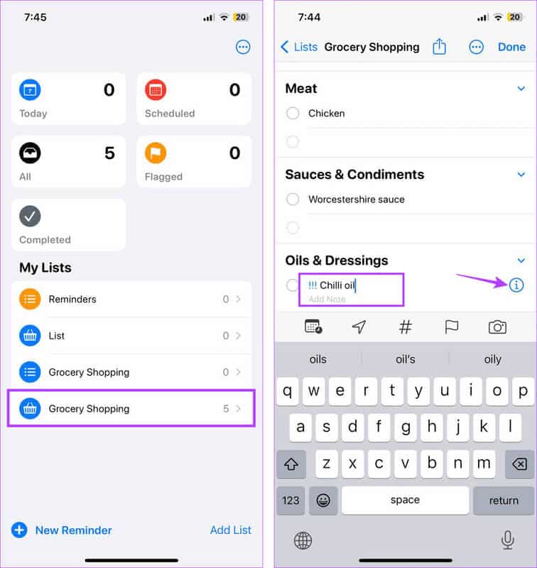 Open-item-details كيفية إنشاء ومشاركة قائمة التسوق على iPhone