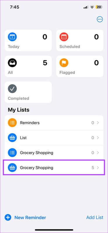Open-shopping-List-on-iPhone كيفية إنشاء ومشاركة قائمة التسوق على iPhone