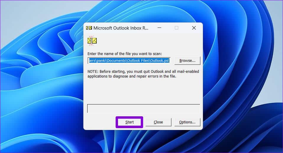 Outlook-Inbox-Repair أفضل 5 طرق لإصلاح خطأ لا يمكن الوصول إلى ملف بيانات Outlook على Windows