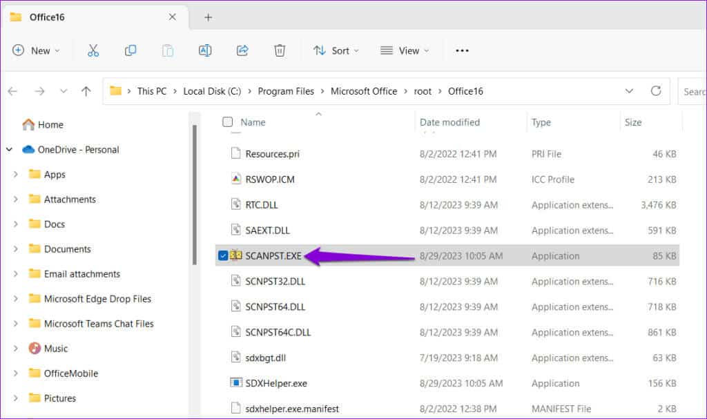 Outlook-Scan-PST-Files-1024x607-1 أفضل 7 طرق لإصلاح عدم عرض Microsoft Outlook لمحتوى البريد الإلكتروني على Windows