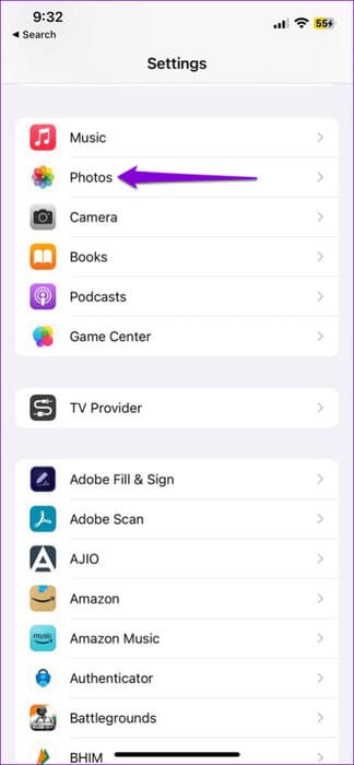 Photos-App-on-iPhone-474x1024-1 أفضل 6 إصلاحات لعدم عمل التبديل العشوائي للصور على شاشة القفل على iPhone