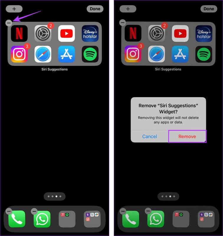 Remove-Siri-Suggestions-From-Widget-Stack 8 طرق لإصلاح iPad وiPhone عالق في اقتراحات Siri