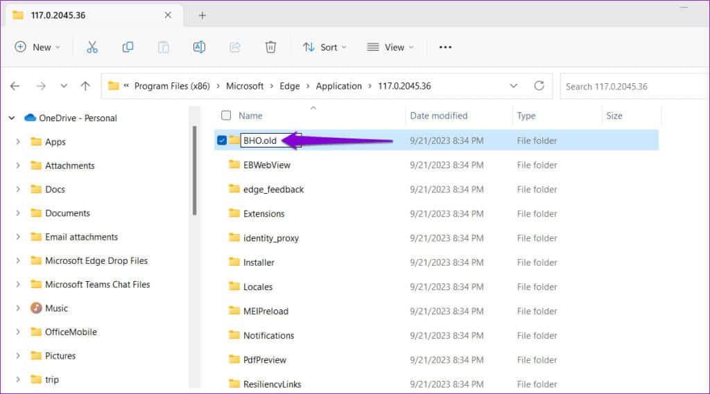 Rename-BHO-Folder-1024x569-1 4 طرق لمنع Internet Explorer من فتح Edge