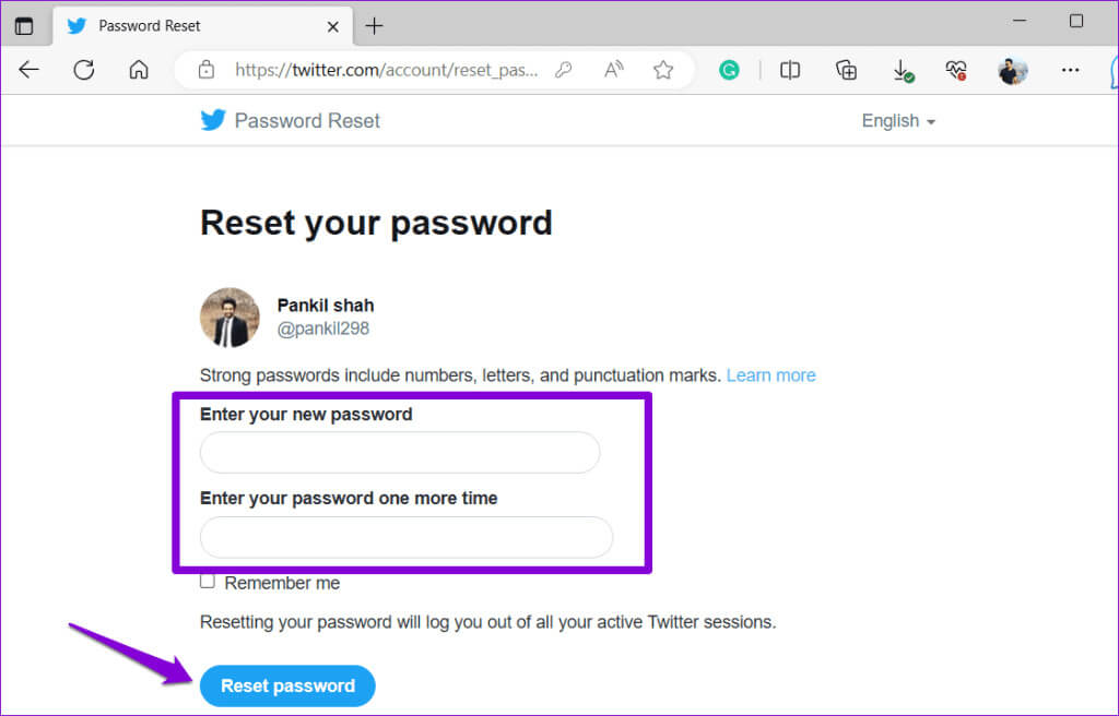Reset-Twitter-Account-Password-1024x656-1 أفضل 7 طرق لإصلاح استمرار تسجيل خروجي على Twitter