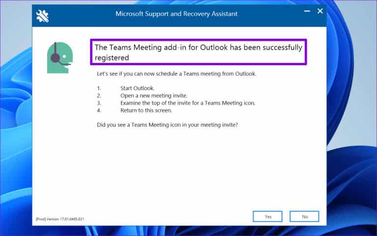 Run-Microsoft-Support-and-Recovery-Assistant-to-Fix-Outlook-768x481-1 أفضل 6 طرق لإصلاح عدم ظهور الوظيفة الإضافية لاجتماعات Microsoft Teams في Outlook على Windows