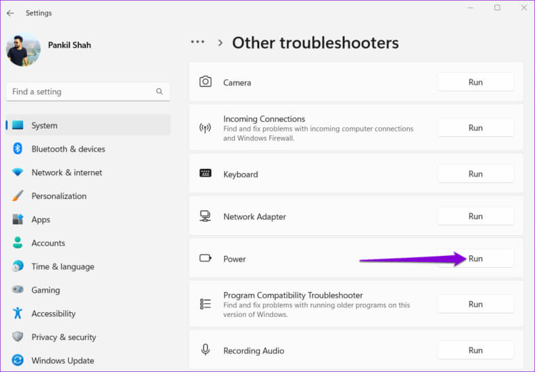 Run-Power-Troubleshooter-on-Windows-2-768x535-1 أفضل 6 طرق لإصلاح عدم إيقاف تشغيل جهاز الكمبيوتر بعد إيقاف التشغيل على Windows