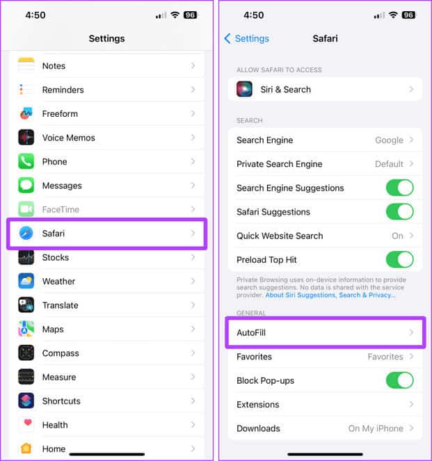 Safari-Settings-iPhone-1 5 نصائح نهائية لجعل هاتف iPhone أكثر أمانًا