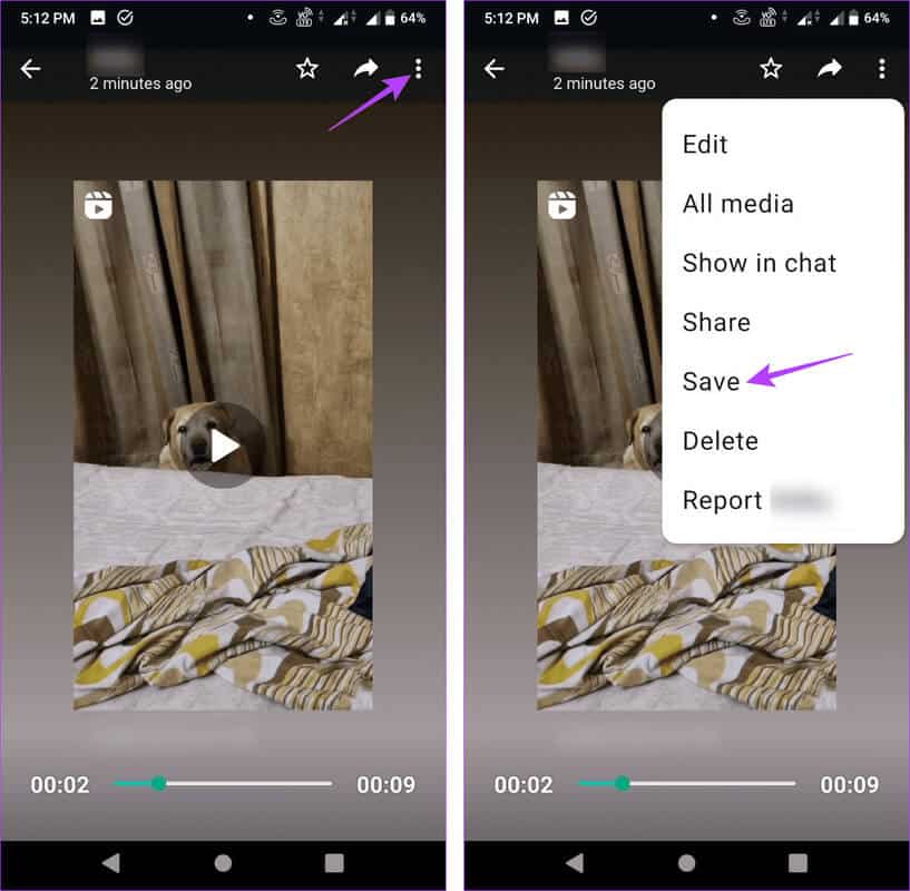 Save-HD-video كيفية إرسال الصور ومقاطع الفيديو عالية الدقة في WhatsApp