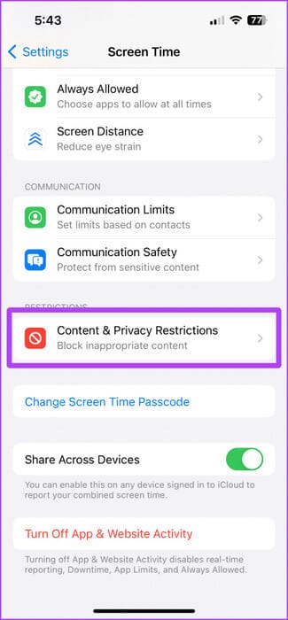 Screen-Time-Settings-Page-iPhone-475x1024-1 5 نصائح نهائية لجعل هاتف iPhone أكثر أمانًا