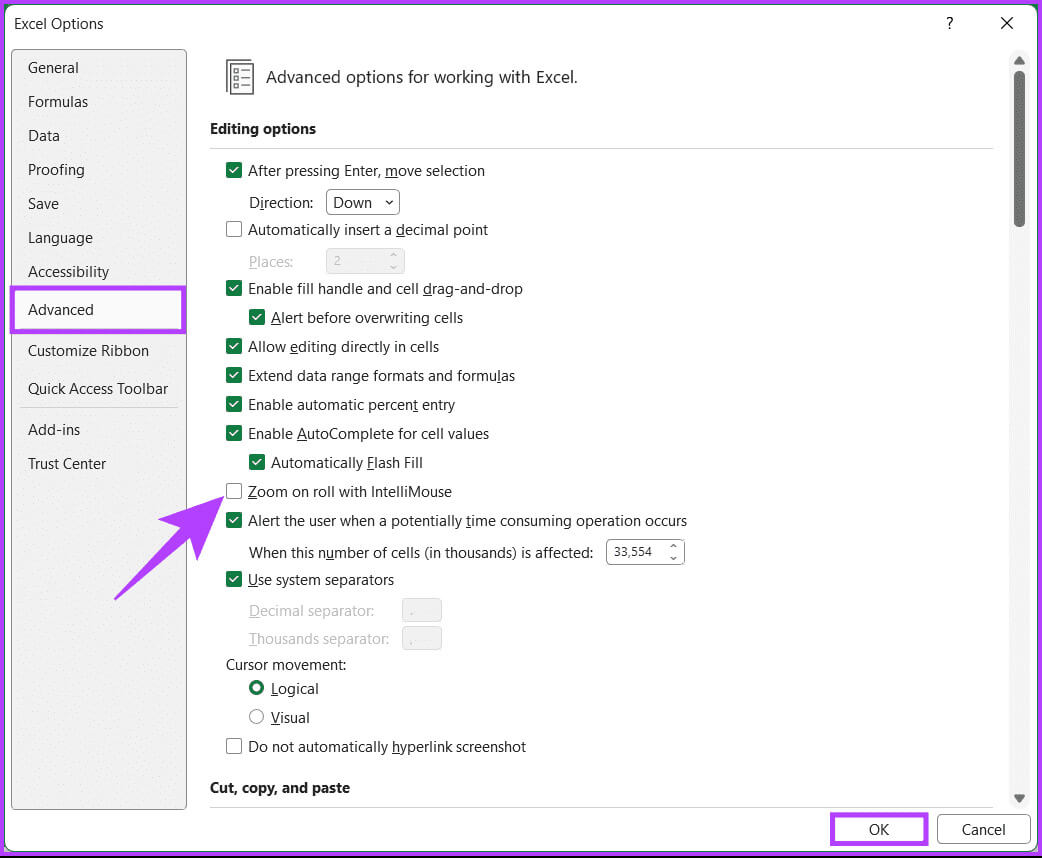 Scrollbar-Not-Working-in-Excel_11 9 طرق لإصلاح عدم عمل شريط التمرير في Excel