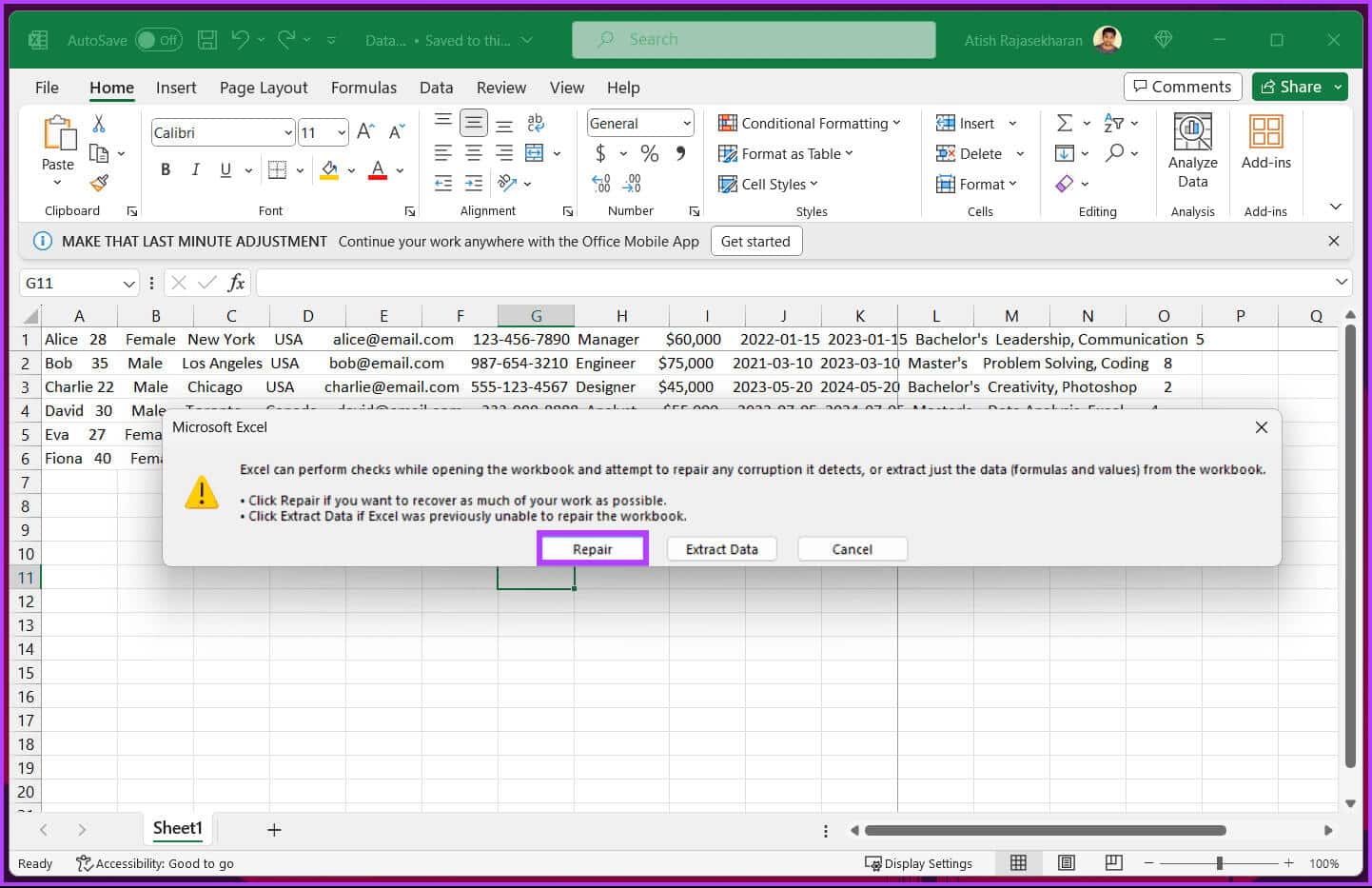 Scrollbar-Not-Working-in-Excel_20 9 طرق لإصلاح عدم عمل شريط التمرير في Excel