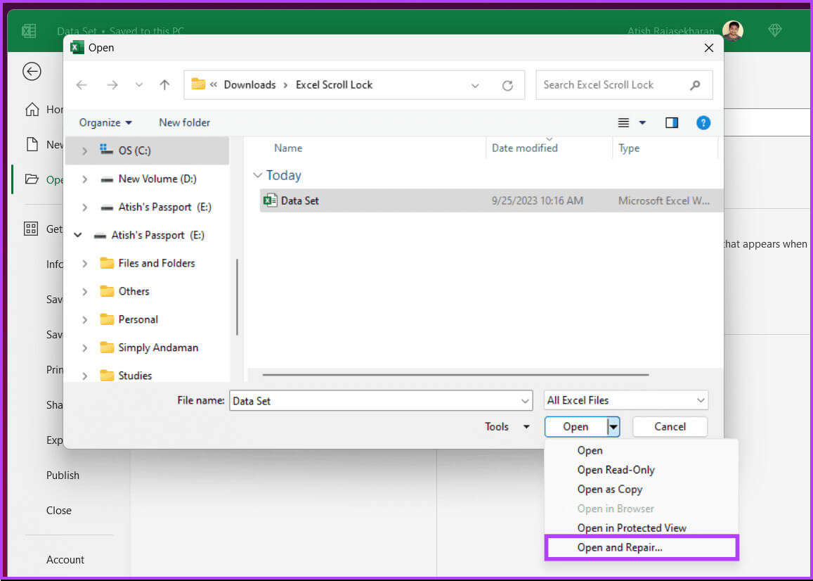 Scrollbar-Not-Working-in-Excel_21 9 طرق لإصلاح عدم عمل شريط التمرير في Excel