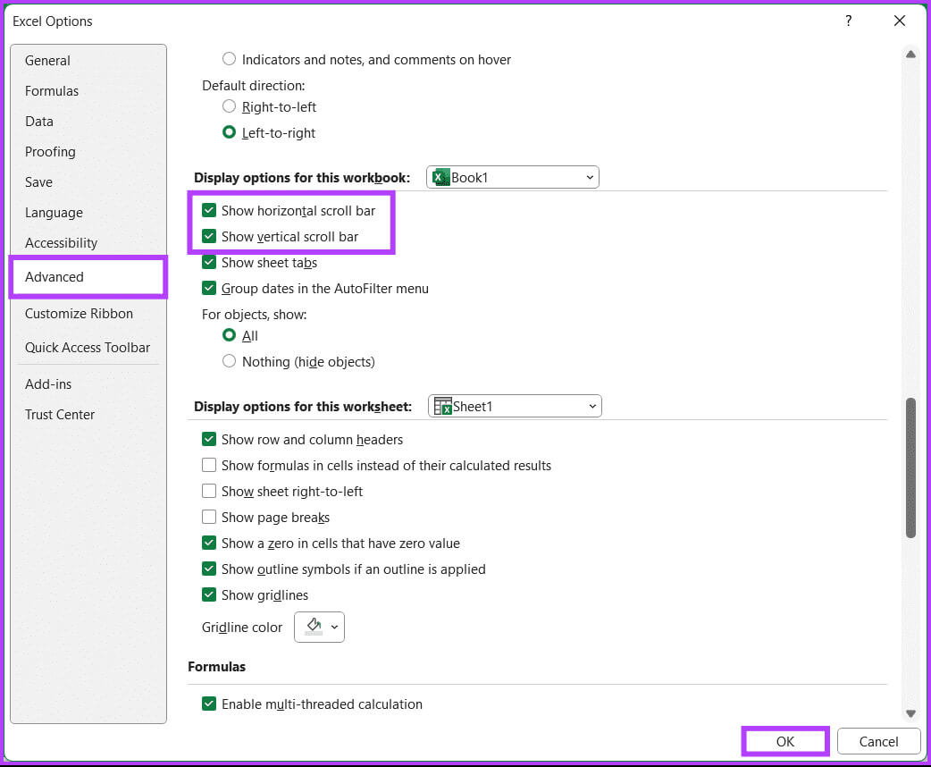 Scrollbar-Not-Working-in-Excel_26 9 طرق لإصلاح عدم عمل شريط التمرير في Excel