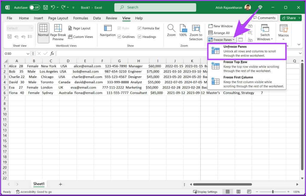 9 طرق لإصلاح عدم عمل شريط التمرير في Excel - %categories