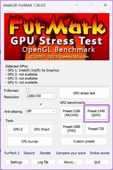 Select-Resolution-e1697391758350 كيفية التحقق من صحة GPU على Windows