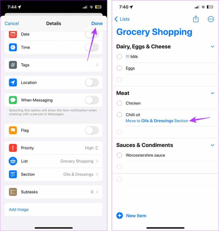 Select-item-category كيفية إنشاء ومشاركة قائمة التسوق على iPhone