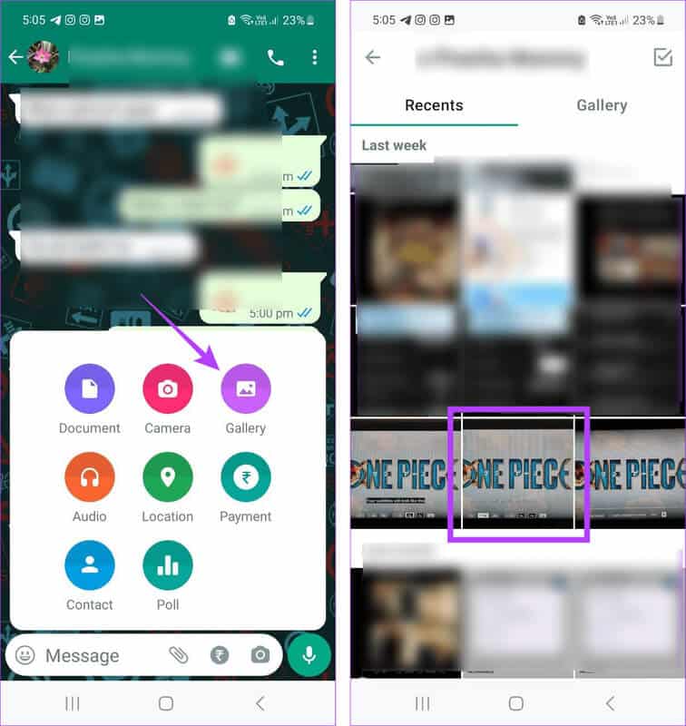 Select-photo كيفية إرسال الصور ومقاطع الفيديو عالية الدقة في WhatsApp