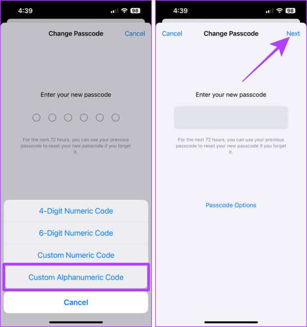 Set-Alpha-Numeric-Passcode-on-iPhone 5 نصائح نهائية لجعل هاتف iPhone أكثر أمانًا