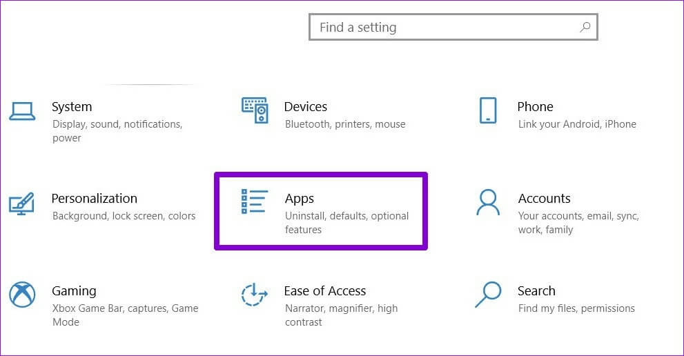 Settings-App-in-Windows-10 4 طرق لمنع Internet Explorer من فتح Edge