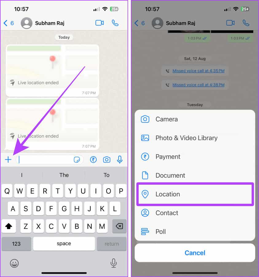 Share-Location-from-iPhone-to-Android-Using-WhatsApp-1 5 طرق لمشاركة الموقع من iPhone إلى Android والعكس