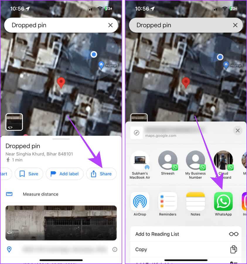 Share-Location-from-iPhone-to-Android-using-Google-Maps 5 طرق لمشاركة الموقع من iPhone إلى Android والعكس