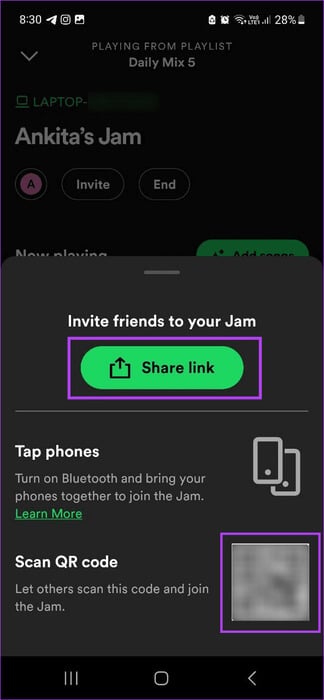 Share-Spotify-Jam 10 طرق لإصلاح عدم عمل أو عدم توفر Spotify Jam