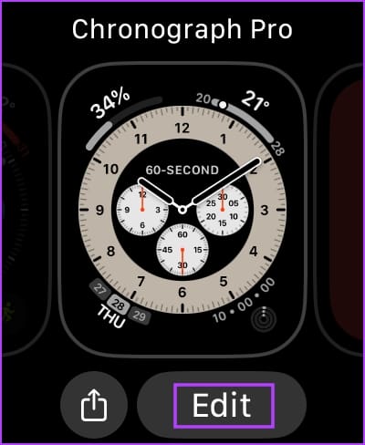 Tap-on-Edit-Watch-Face كيفية ضبط المنبه على Apple Watch