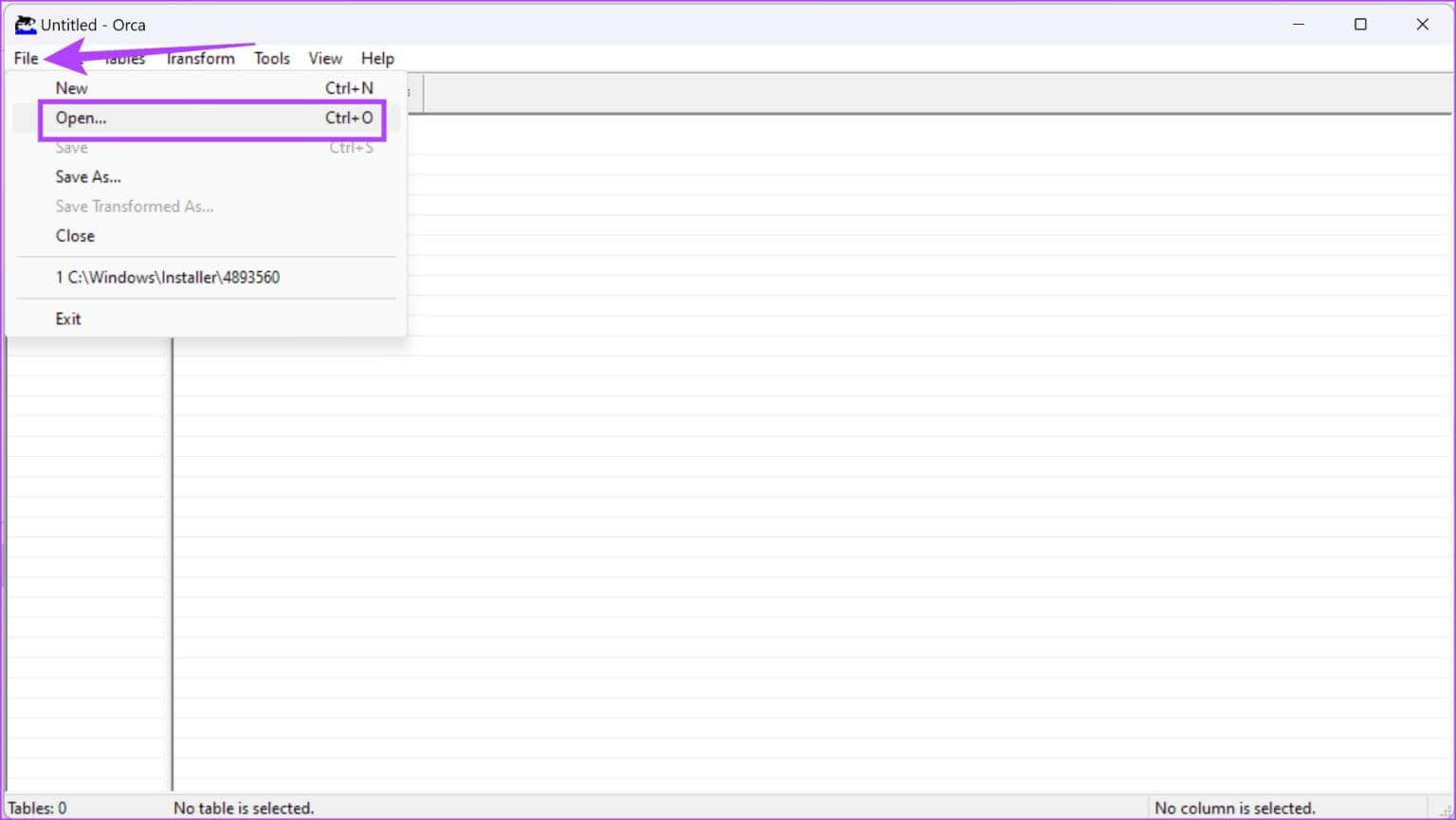 Tap-on-File-and-Open-1536x865-1 كيفية تنزيل الإصدار المستقل لمحرر ORCA MSI