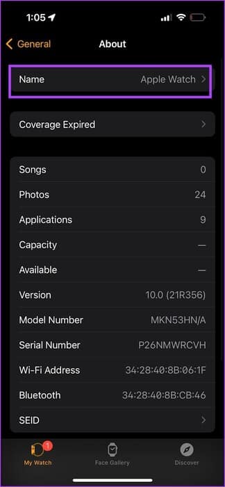 Tap-on-Name-1 كيفية تغيير اسم Apple Watch