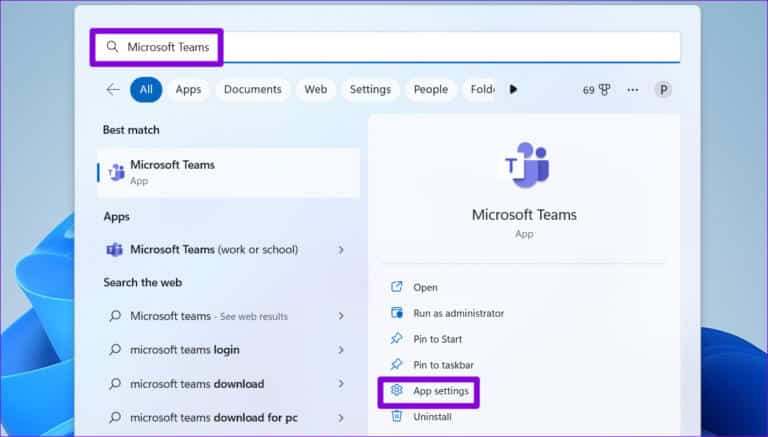 Teams-App-Settings-768x437-1 أفضل 6 طرق لإصلاح عدم ظهور الوظيفة الإضافية لاجتماعات Microsoft Teams في Outlook على Windows
