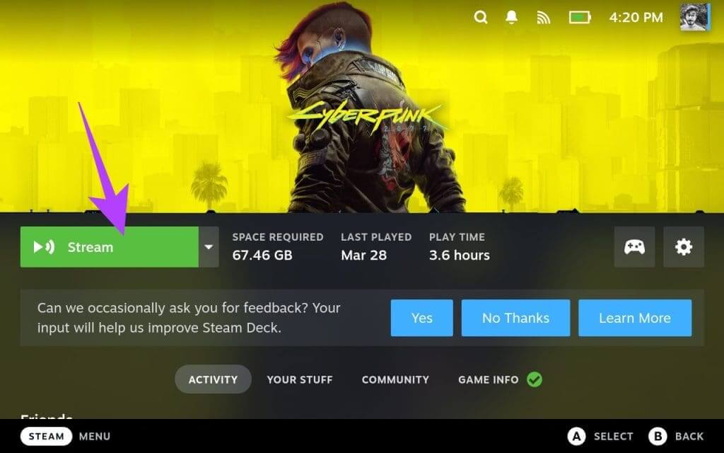 The-Install-button-should-now-change-to-Stream-1024x640-1 اللعب عن بعد في Steam Deck: قم ببث الكمبيوتر الشخصي أو PS5 إلى Steam Deck